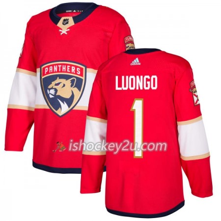 Mænd NHL Florida Panthers Trøje Roberto Luongo 1 Adidas 2017-2018 Rød Authentic